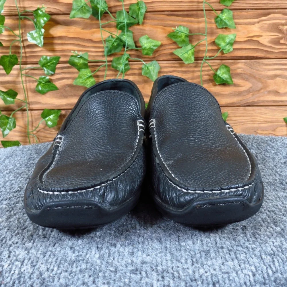 Tommy Bahama Orion Mens Venetian Driving Moccasin Size 12 Travel Black Leather